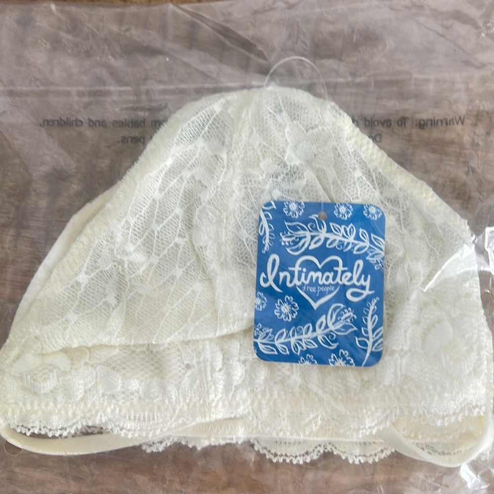 Free People Intimately bralette bra lace M L white - Picture 3 of 4